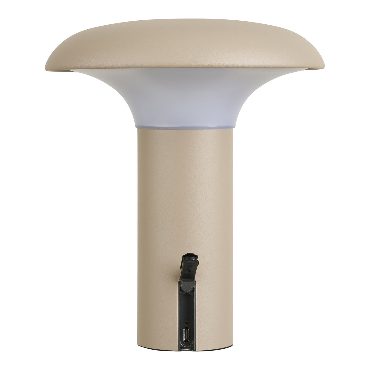 PolsterOase Möbel – Ramsey Akku, LED, Lampe aus Polypropylen und Stahl, Beige – Ansicht 4