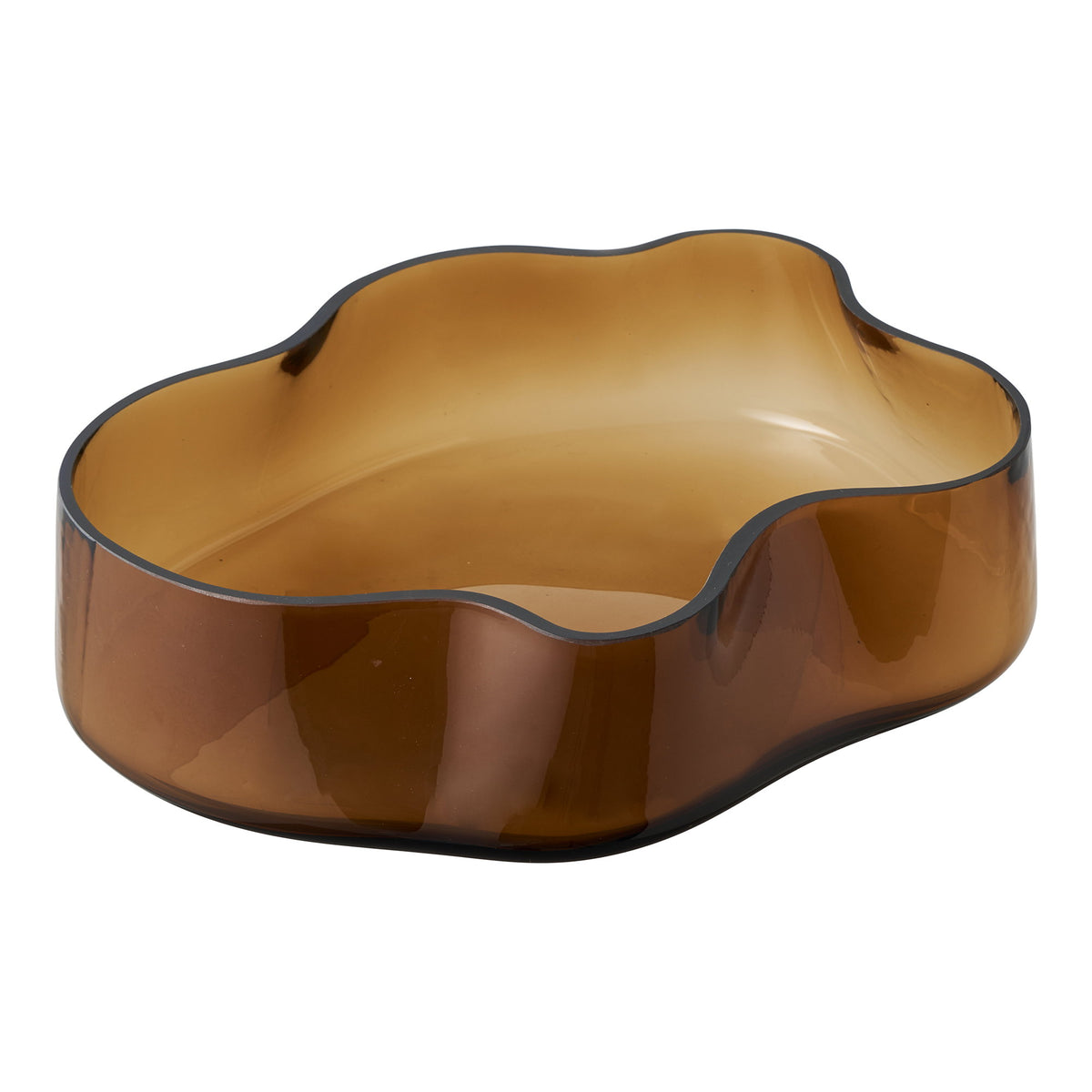 PolsterOase Möbel – Tablett aus Rauchglas, Braun, 29, 5 × 24 × 7 cm