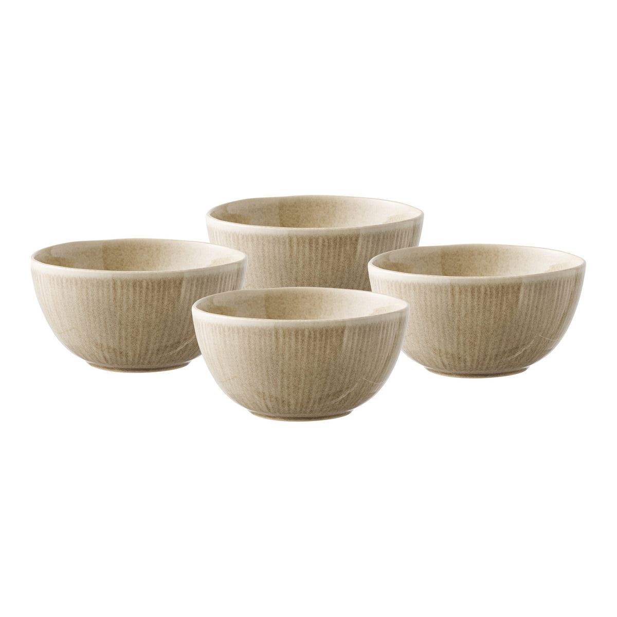 PolsterOase Möbel – Viola Schalen aus Keramik, 4er Set, Beige – Ansicht 3