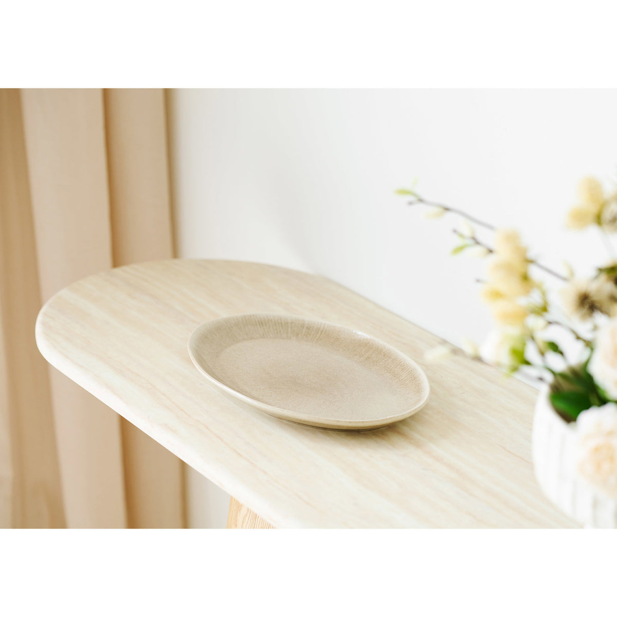 PolsterOase Möbel – Viola Serviertablett aus Keramik, Beige, 30 × 21, 5 cm – Ansicht 8