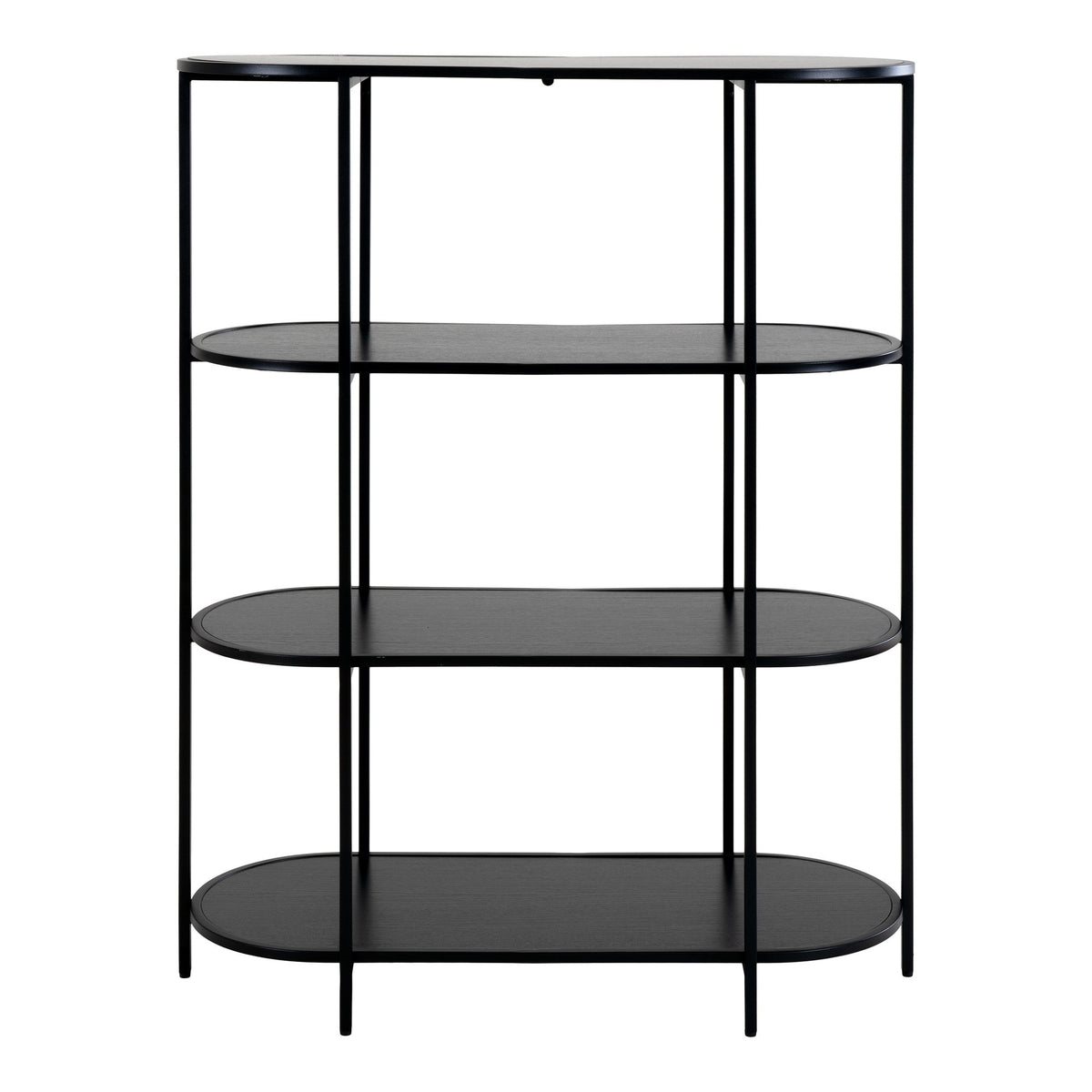 PolsterOase Möbel – Vita Regal aus Stahl, 4 Ablagen, 85 × 36 × 111 cm – Ansicht 3