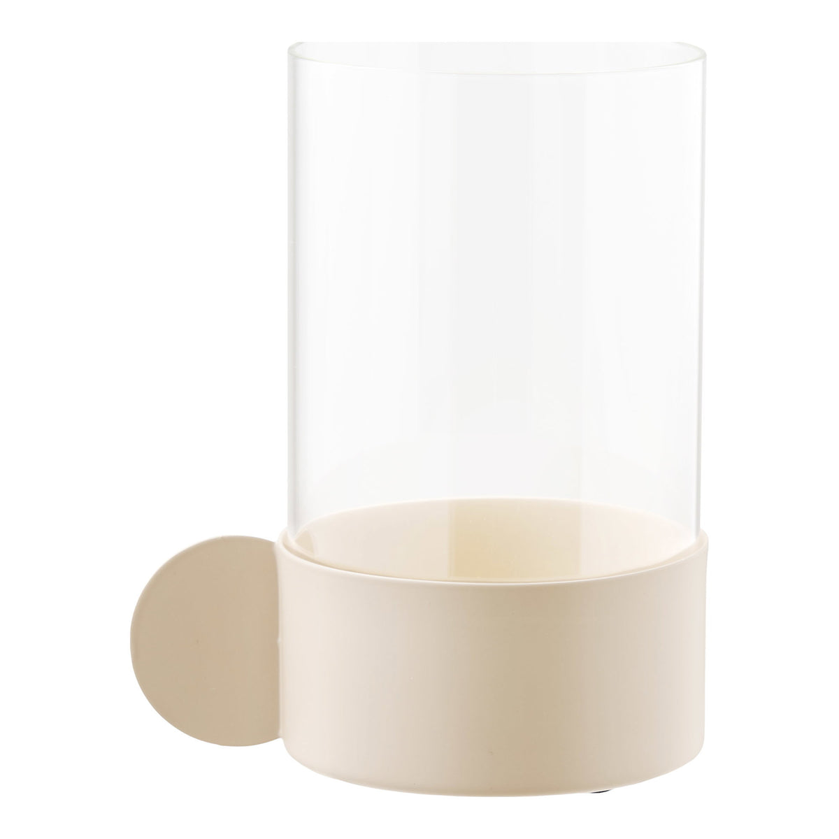 PolsterOase Möbel – Windlicht aus Glas und Metall, Beige, 16, 5 cm