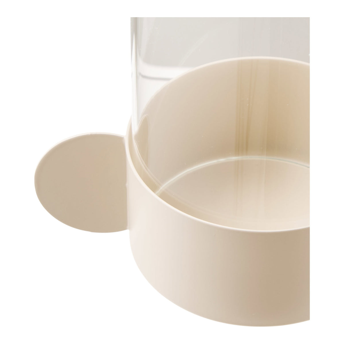 PolsterOase Möbel – Windlicht aus Glas und Metall, Beige, 16, 5 cm – Ansicht 3