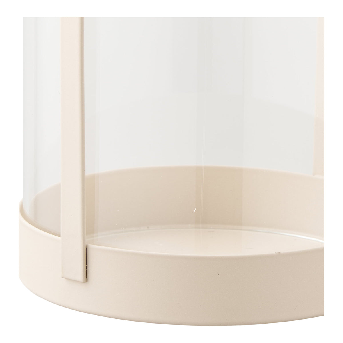PolsterOase Möbel – Windlichter aus Glas und Metall, 2er Set, Beige – Ansicht 4