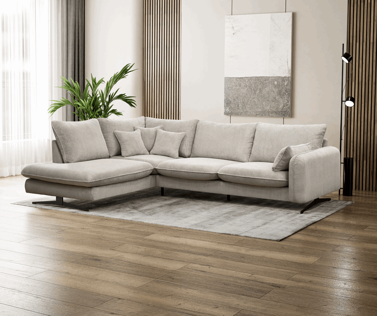 PolsterOase Sofa – Ecksofa Prince L in Cord, 315 cm Breite – Bild 14