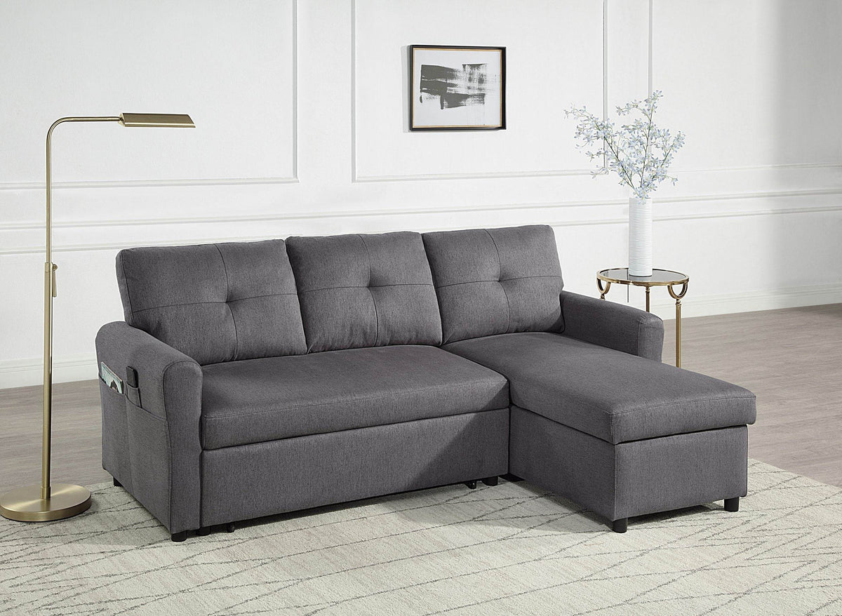 PolsterOase Sofa – Ecksofa mit Schlaffunktion und Bettkasten, 199 cm Breite – Ansicht 07
