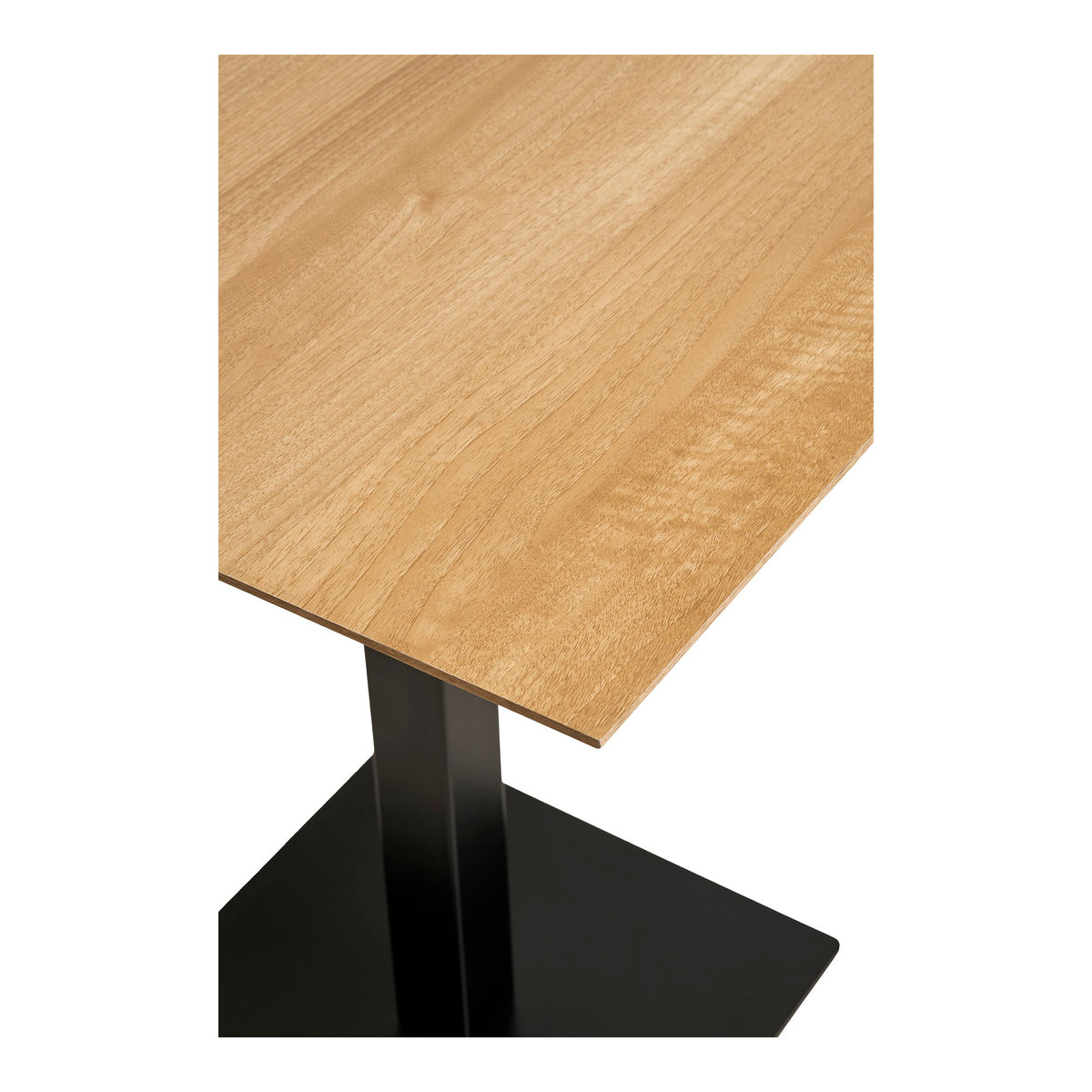 PolsterOase Tisch - Fano Bistrotisch mit Metallgestell, Natur/Schwarz, 70 × 70 × 75 cm – Ansicht 03