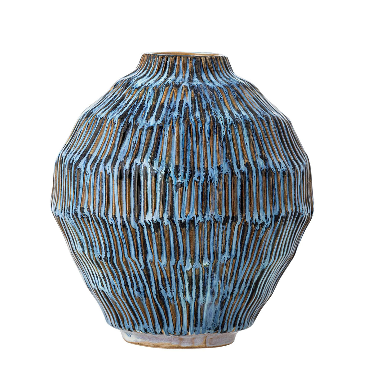 PolsterOase Vase – Vase Tavern, Blau, Steingut – Ansicht 01
