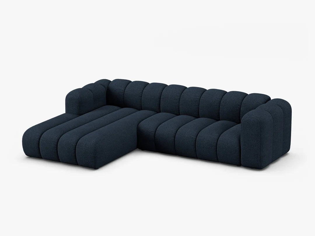 PolsterOase Grandé Ecksofa (links) in Bouclé, 290 cm Breite - Modulsofa -2 #Variant_Blau