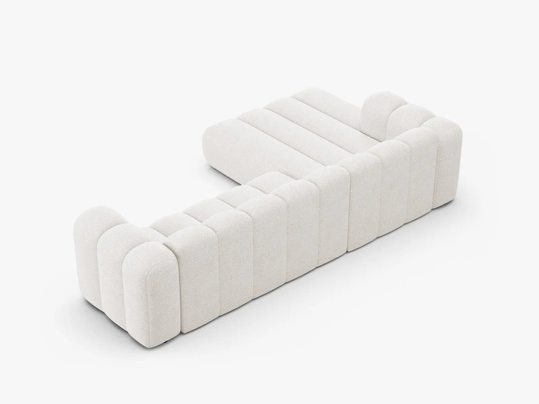 PolsterOase Grandé Ecksofa (links) in Bouclé, 290 cm Breite - Modulsofa -4 #Variant_Weiß