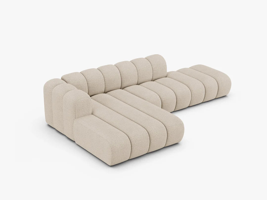 PolsterOase Grandé Ecksofa (links) in Bouclé, 299 cm Breite - Modulsofa -3 #Variant_Beige