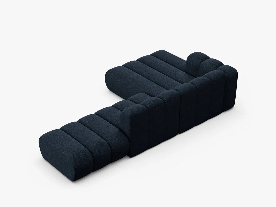 PolsterOase Grandé Ecksofa (links) in Bouclé, 299 cm Breite - Modulsofa -3 #Variant_Blau