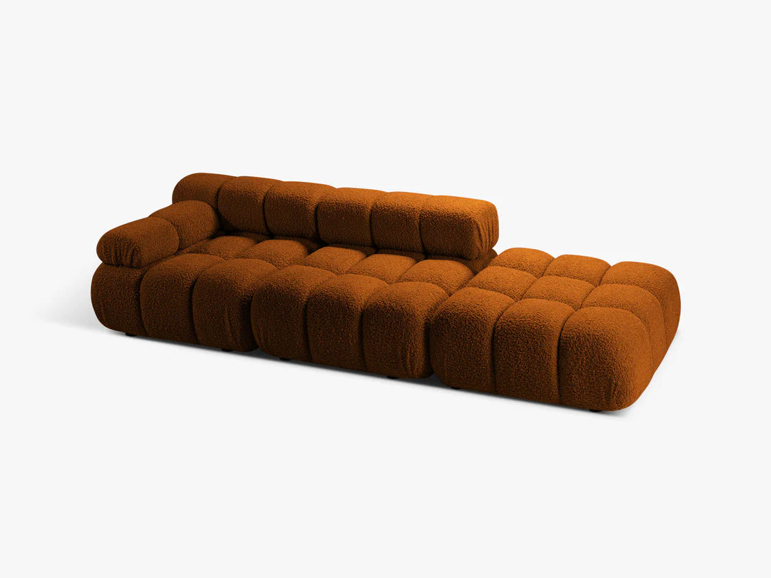 PolsterOase Selene 4-Sitzer Sofa (links) in Bouclé, 282 cm Breite - Modulsofa -2 #Variant_Kupfer