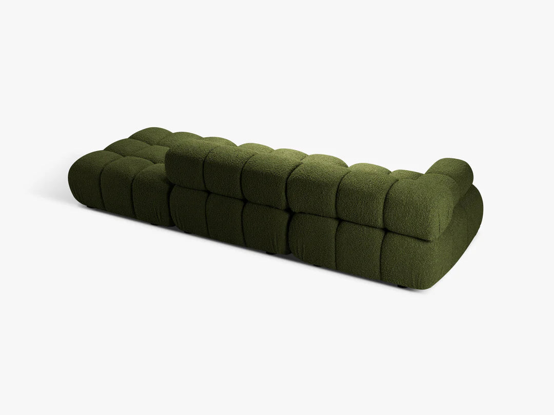 PolsterOase Selene 4-Sitzer Sofa (links) in Bouclé, 282 cm Breite - Modulsofa -3 #Variant_Grün