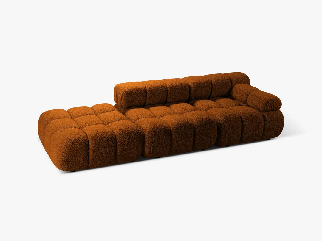 PolsterOase Selene 4-Sitzer Sofa (rechts) in Bouclé, 282 cm Breite - Modulsofa -2 #Variant_Kupfer