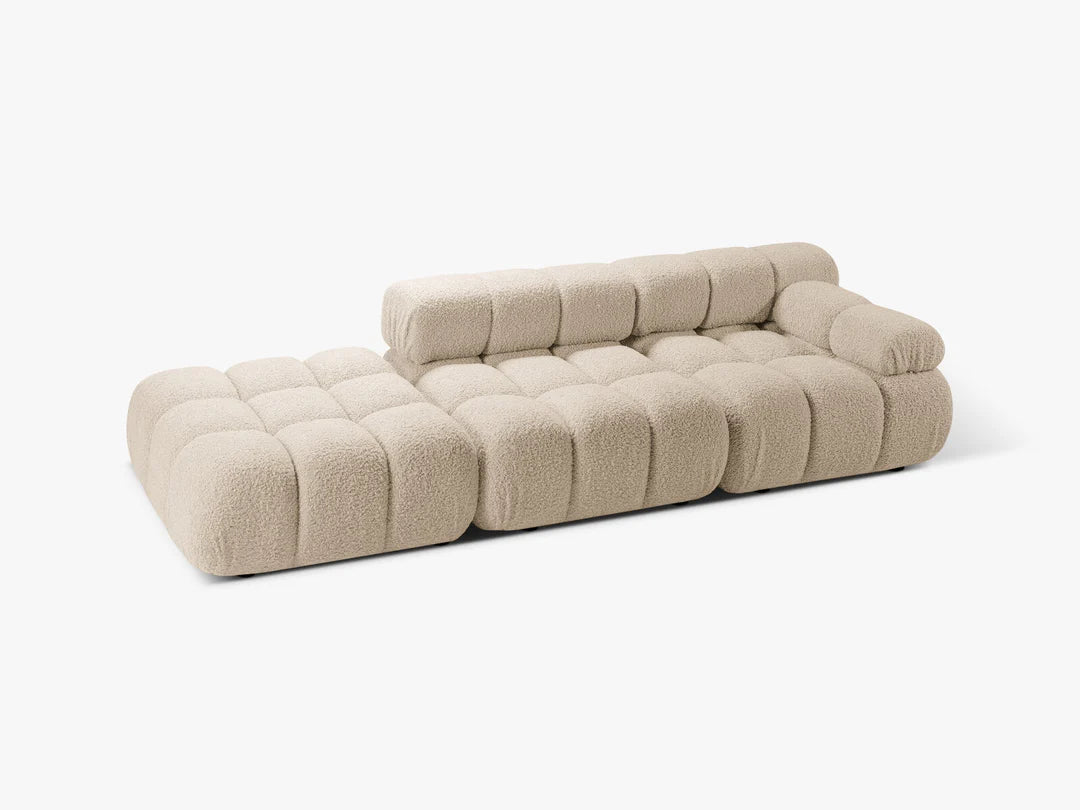 PolsterOase Selene 4-Sitzer Sofa (rechts) in Bouclé, 282 cm Breite - Modulsofa -3 #Variant_Beige