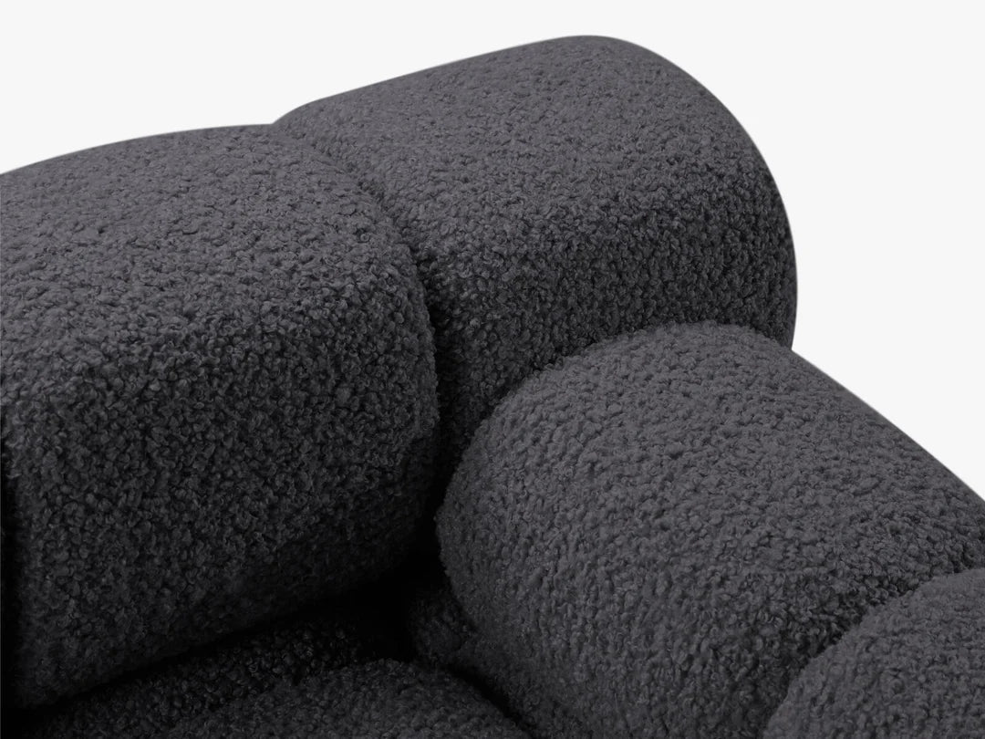 PolsterOase Selene 4-Sitzer Sofa (rechts) in Bouclé, 282 cm Breite - Modulsofa -4 #Variant_Schwarz