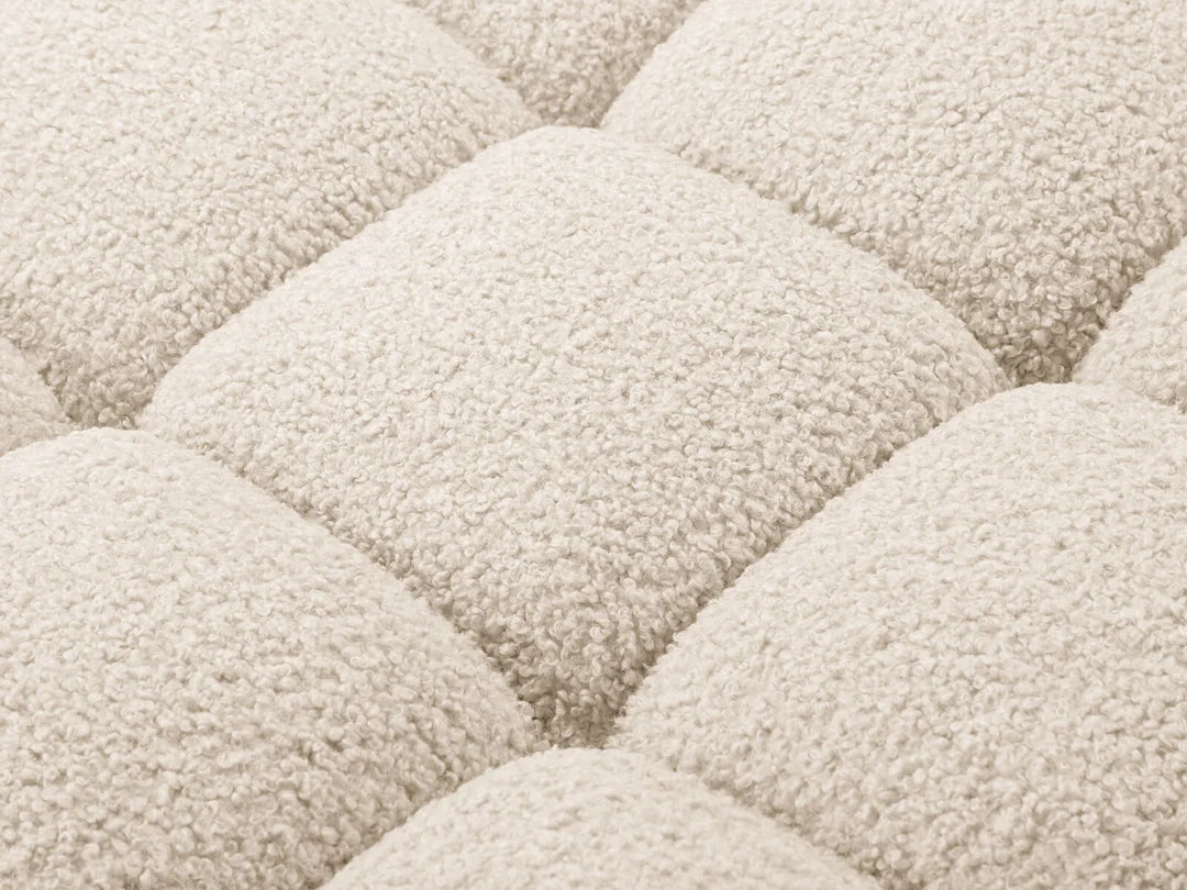 PolsterOase Selene 4-Sitzer Sofa (rechts) in Bouclé, 282 cm Breite - Modulsofa -6 #Variant_Beige