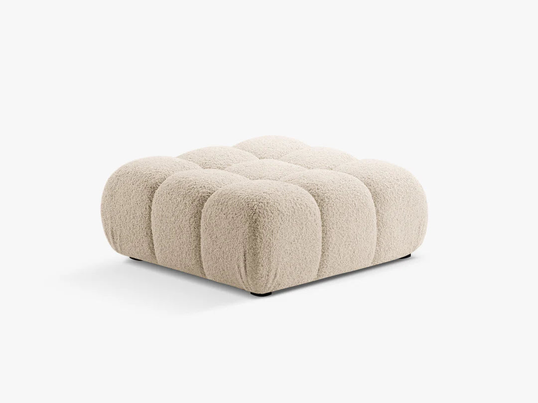PolsterOase Selene Sofa Hocker in Bouclé, 94 cm Breite - Modulsofa -2 #Variant_Beige