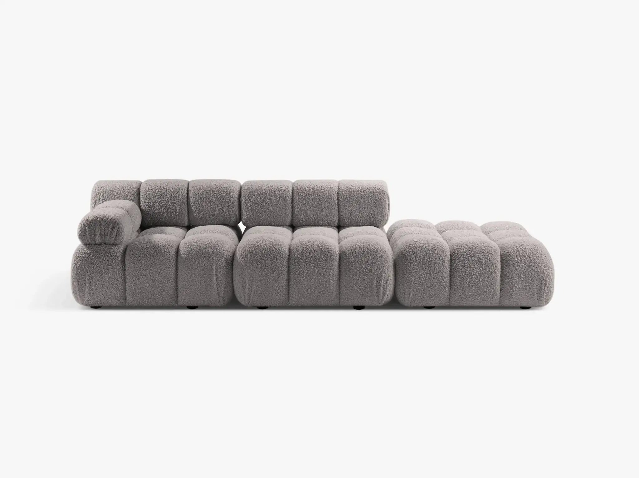 Selene 4-Sitzer Sofa (links) in Bouclé, 282 cm Breite - Modulsofa