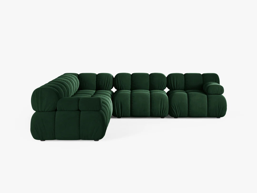 Selene Ecksofa (beidseitig) in Samt, 282 cm Breite - Modulsofa-1
