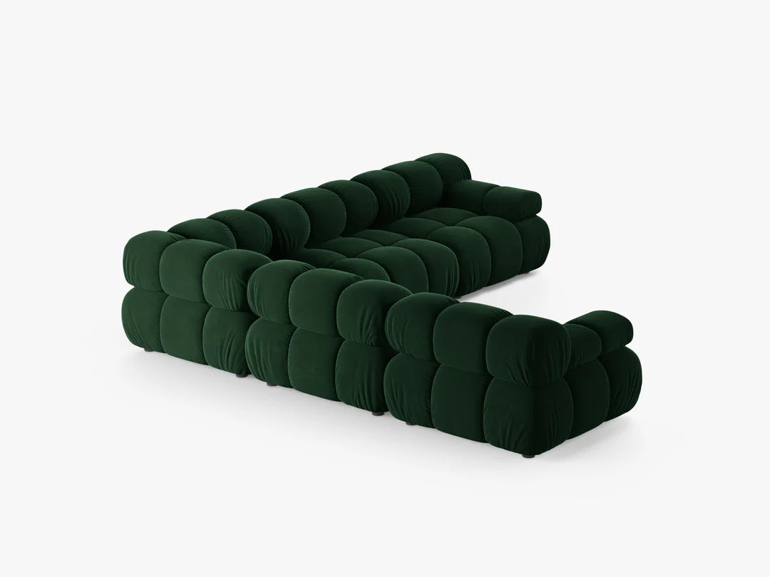 Selene Ecksofa (beidseitig) in Samt, 282 cm Breite - Modulsofa-2