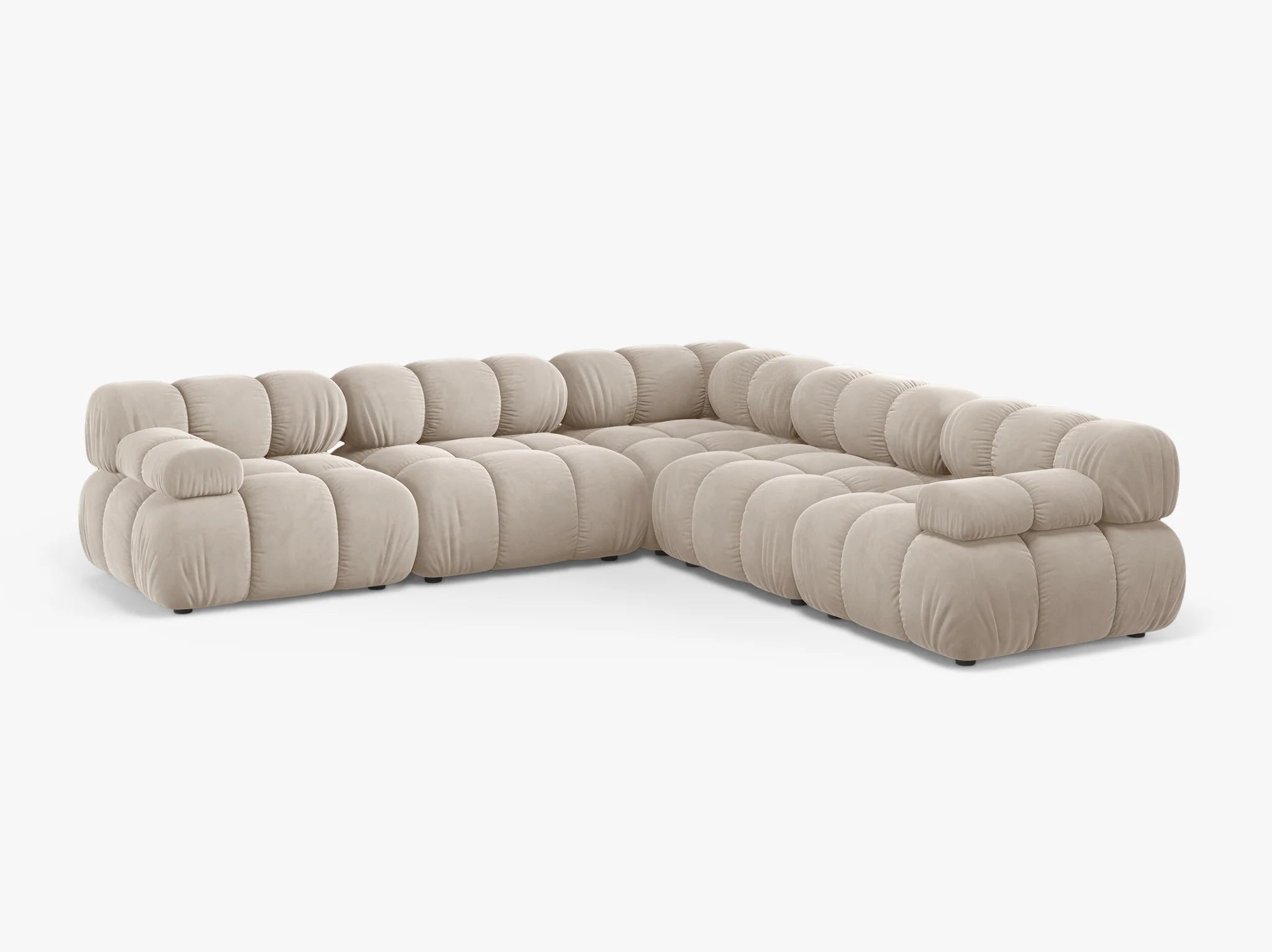 Selene Ecksofa (beidseitig) in Samt, 282 cm Breite - Modulsofa-7
