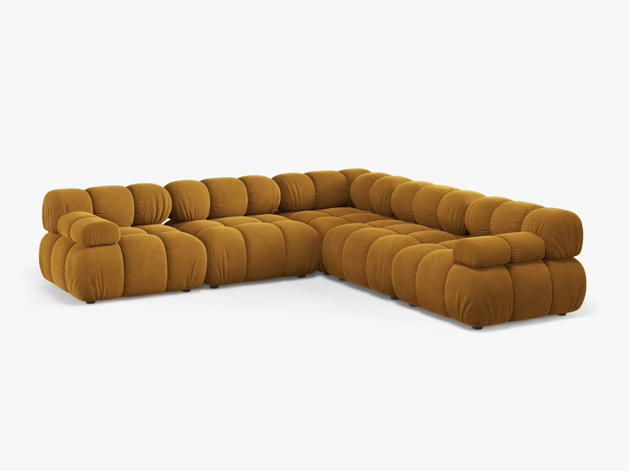 Selene Ecksofa (beidseitig) in Samt, 282 cm Breite - Modulsofa-9