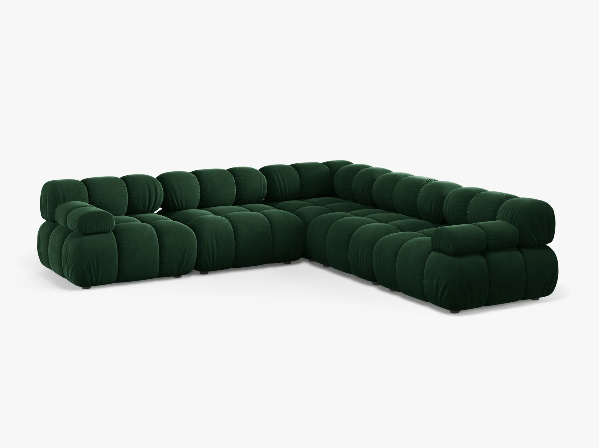 Selene Ecksofa (beidseitig) in Samt, 282 cm Breite - Modulsofa