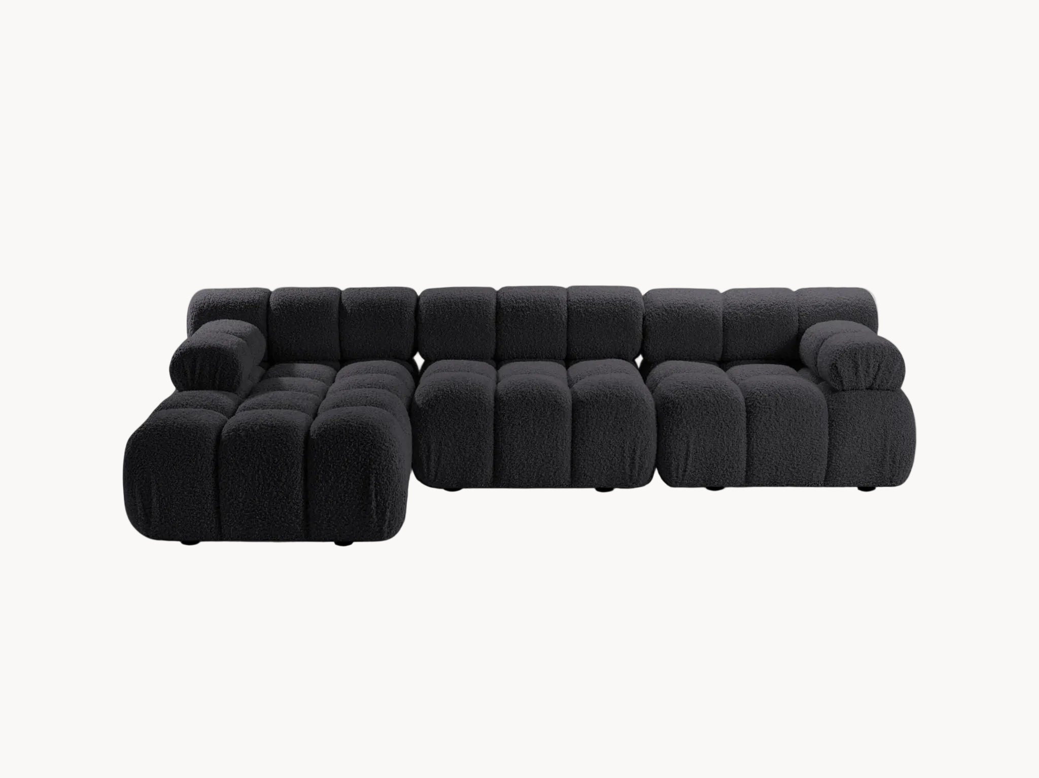 Selene Ecksofa (links) in Bouclé, 282 cm Breite - Modulsofa-1