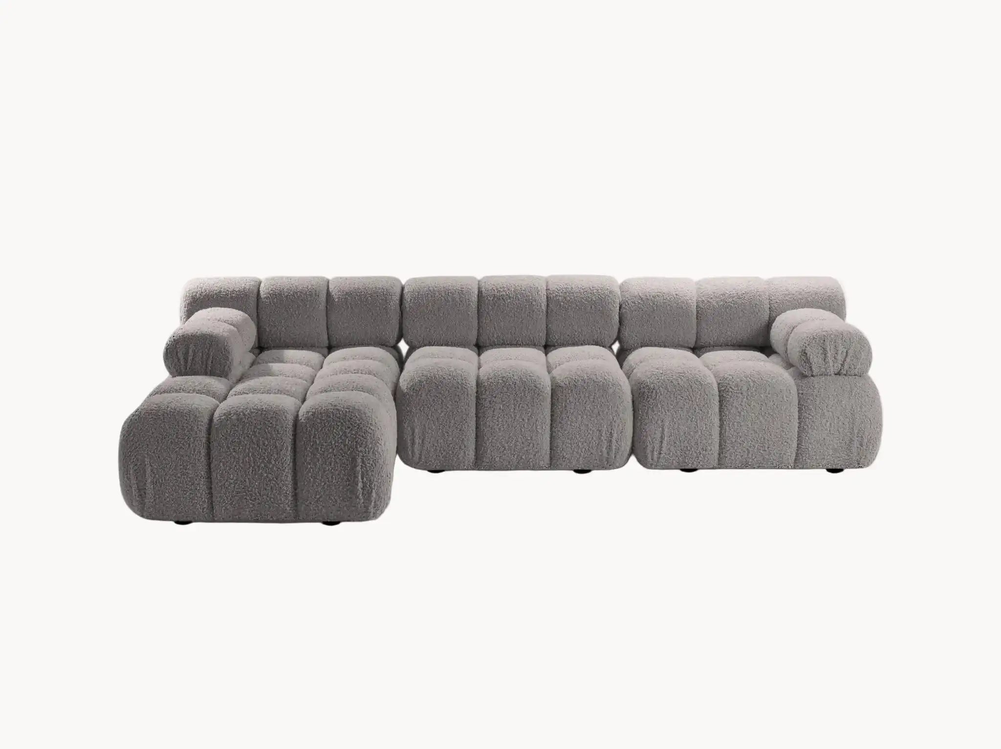 Selene Ecksofa (links) in Bouclé, 282 cm Breite - Modulsofa-2