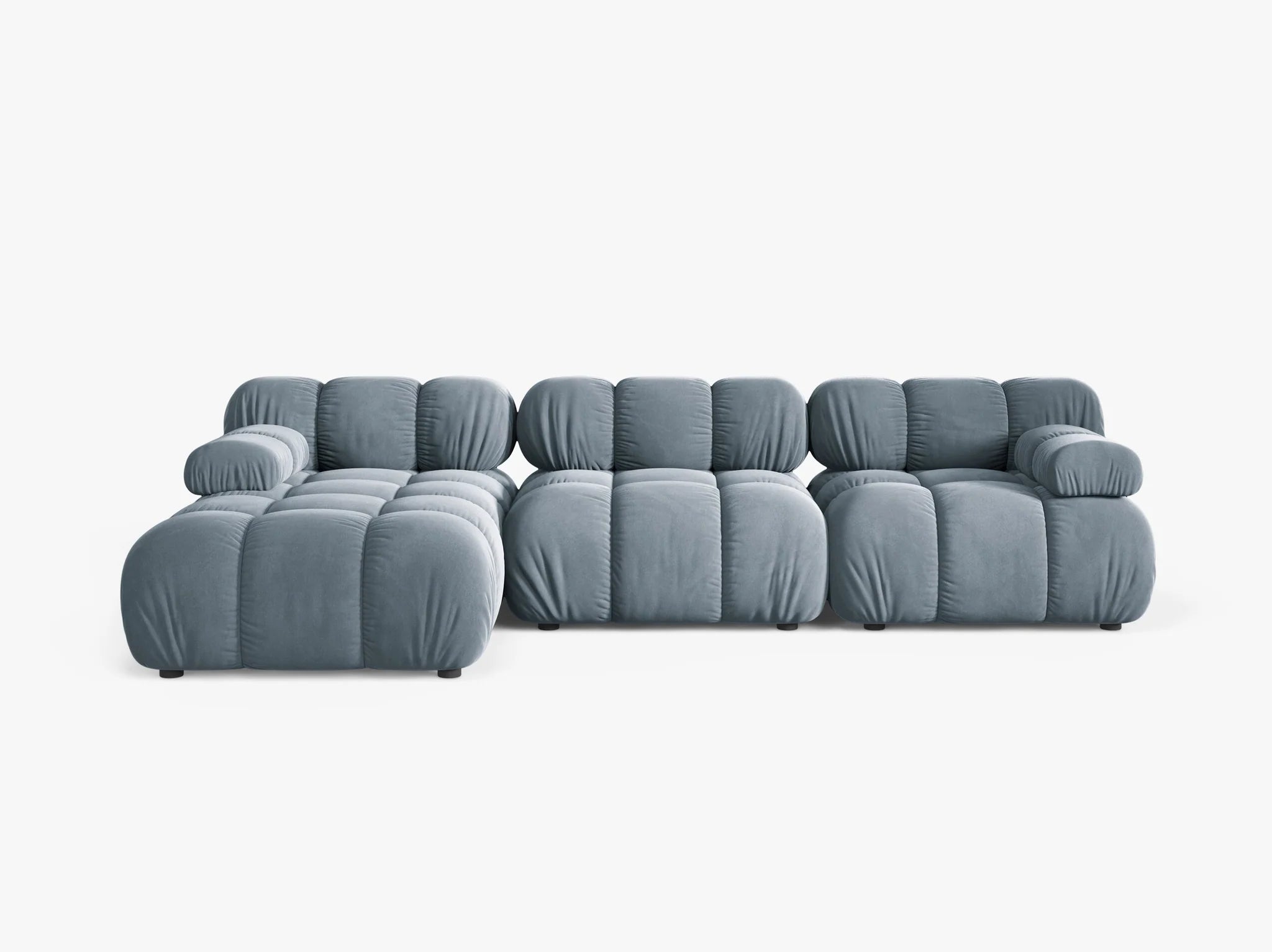 Selene Ecksofa (links) in Samt, 282 cm Breite - Modulsofa