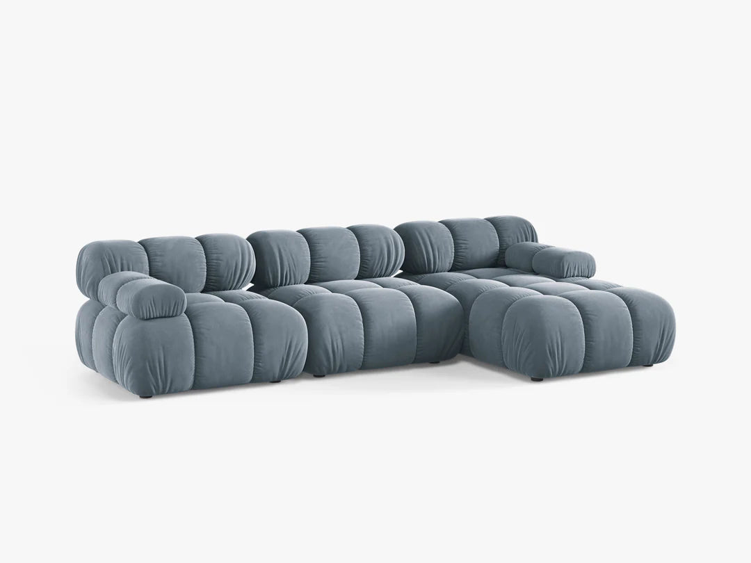 Selene Ecksofa (rechts) in Samt, 282 cm Breite - Modulsofa-10
