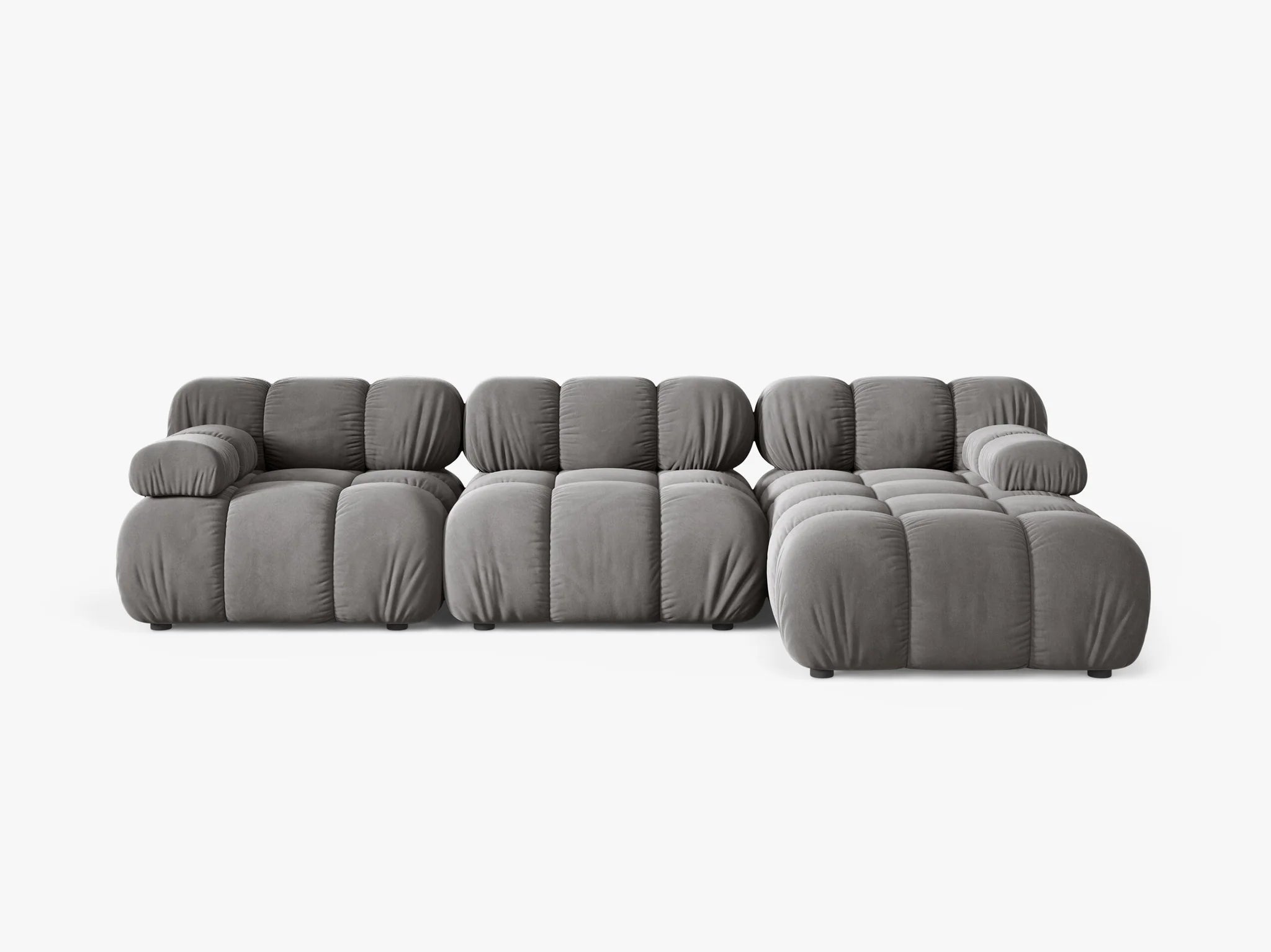 Selene Ecksofa (rechts) in Samt, 282 cm Breite - Modulsofa-3