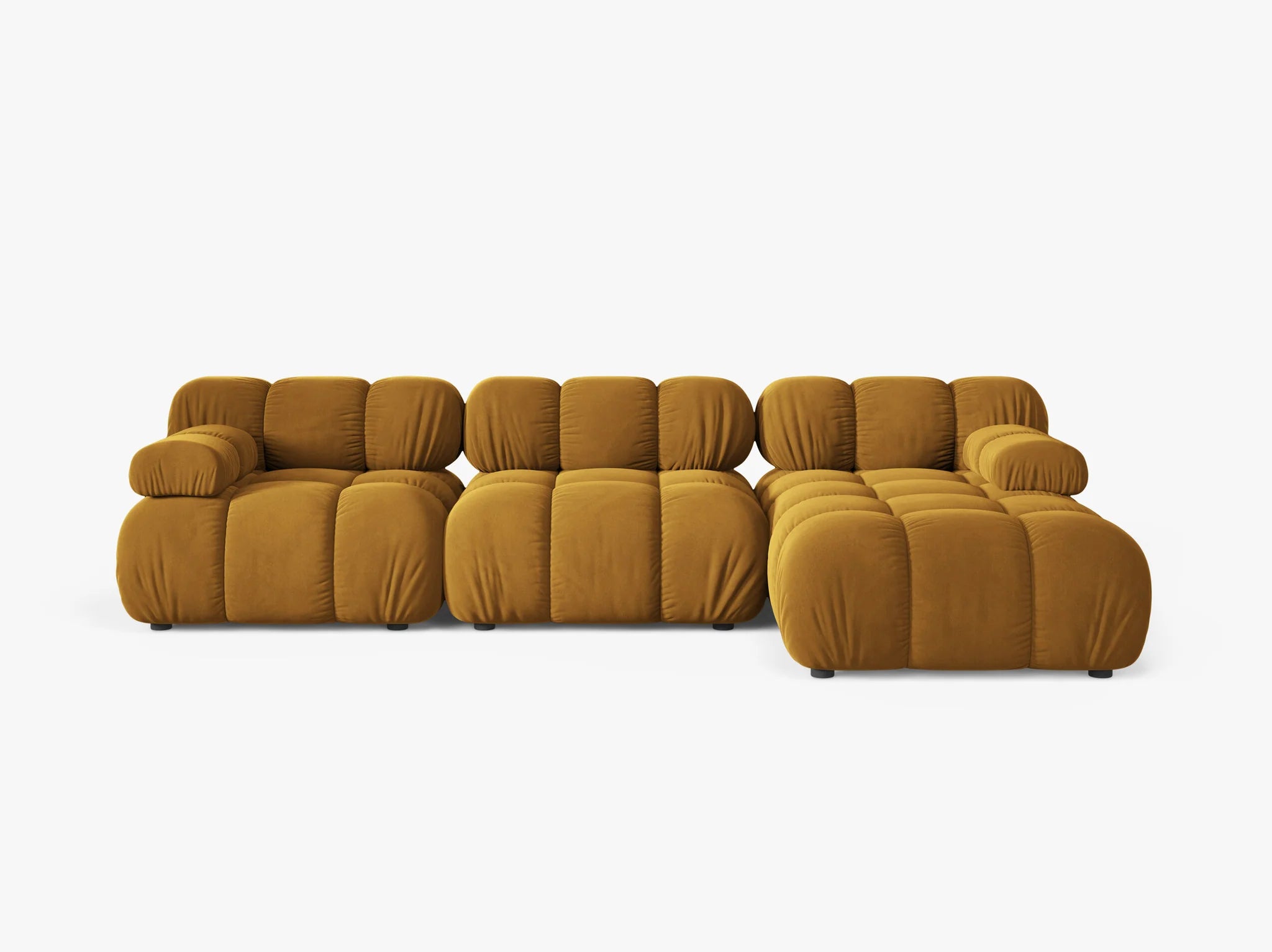 Selene Ecksofa (rechts) in Samt, 282 cm Breite - Modulsofa-6