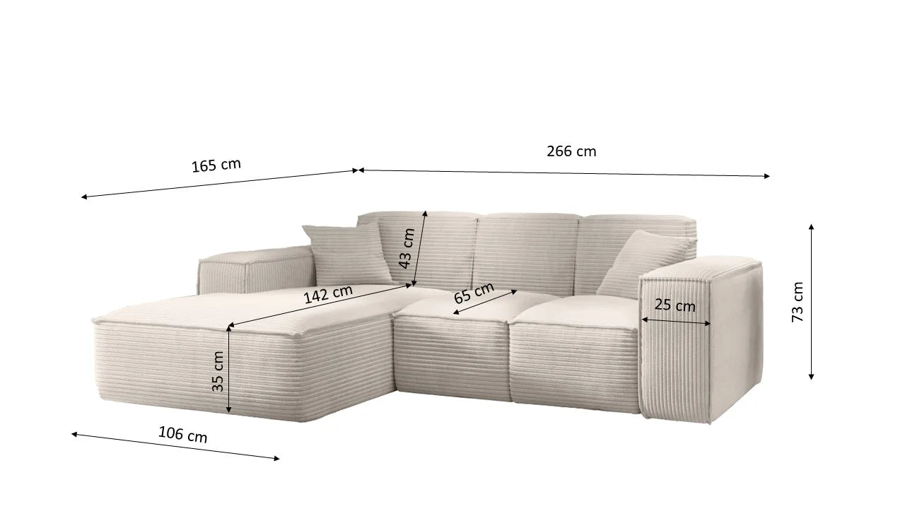 Sofa Ecksofa in Cord