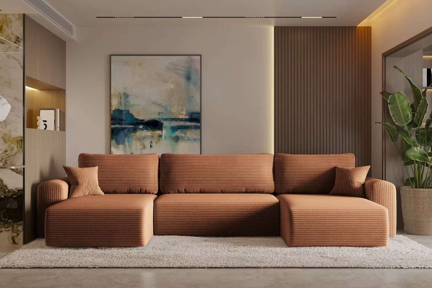 Sofa Wohnlandschaft Capri #Variant_Orange