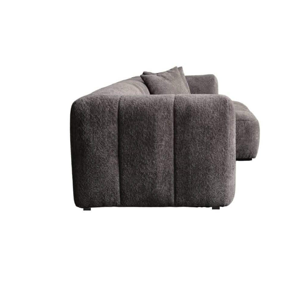 Bora Ecksofa (rechts) in Bouclé Beige, 304 cm Breite | PolsterOase