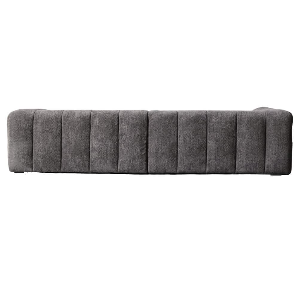 Bora Ecksofa (links) in Bouclé Grau, 304 cm Breite | PolsterOase