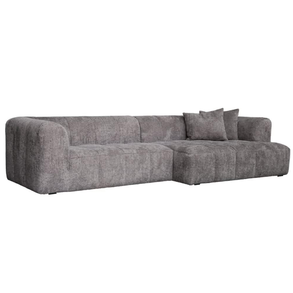 Bora Ecksofa (rechts) in Bouclé Beige, 304 cm Breite | PolsterOase