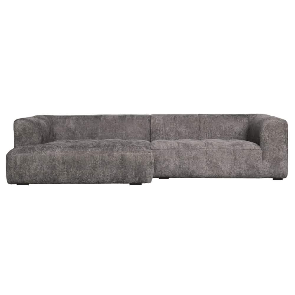 Bora Ecksofa (links) in Bouclé Grau, 304 cm Breite | PolsterOase
