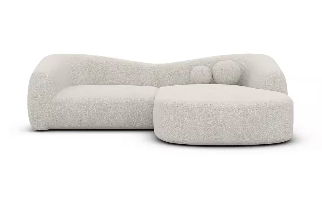 Mori Ecksofa (rechts) in Bouclé, 238 cm Breite