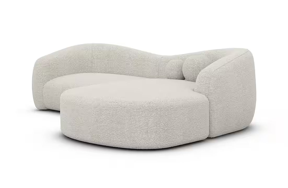 Mori Ecksofa (rechts) in Bouclé, 238 cm Breite