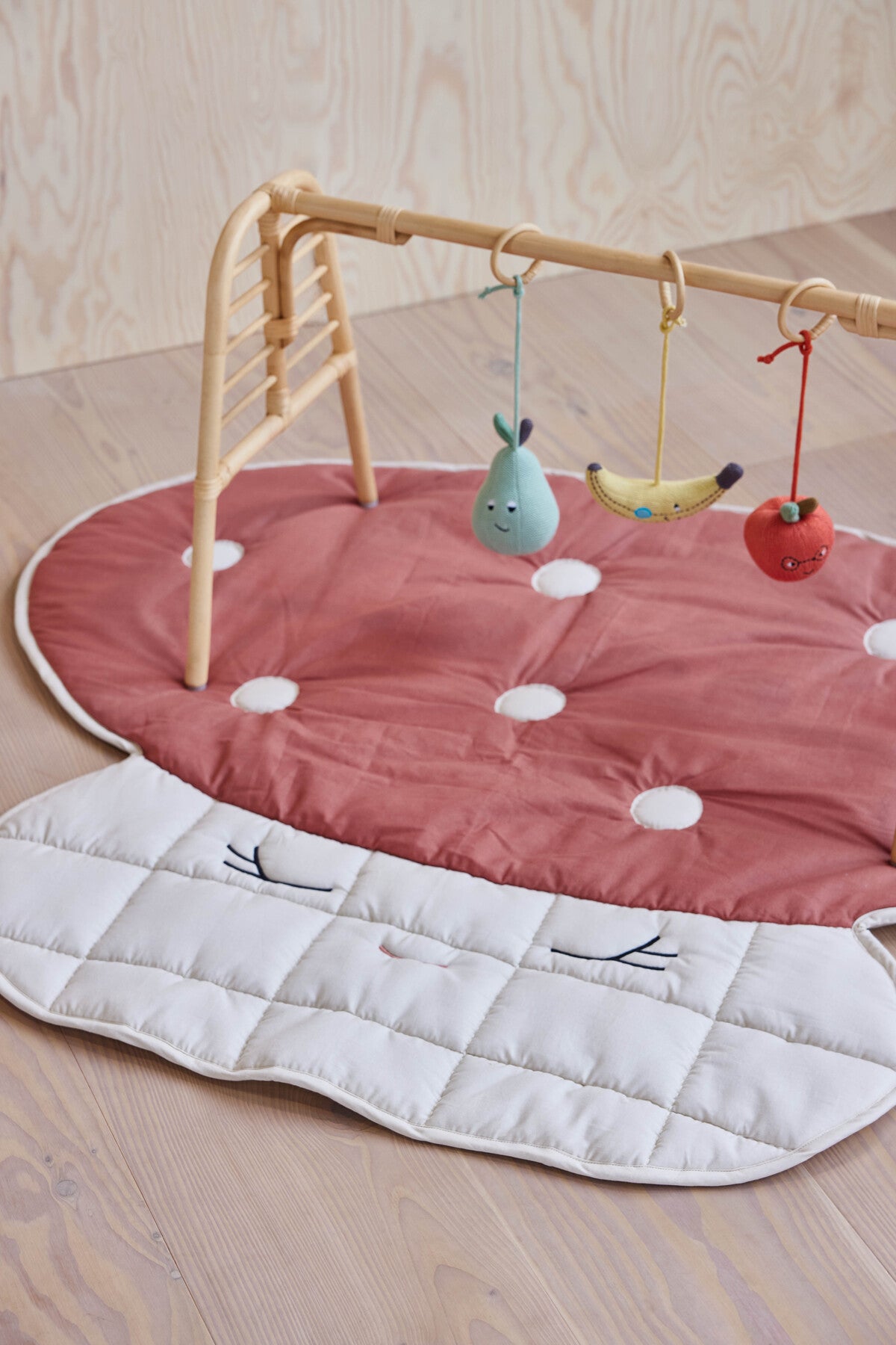 PolsterOase Decke – Gesteppte Decke mit Pilzmotiv Nr. 2