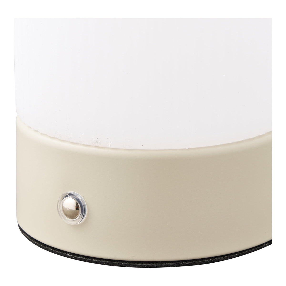PolsterOase Möbel – Ashford Akku Tischlampe aus Metall und PE, Beige/Weiß – Ansicht 7