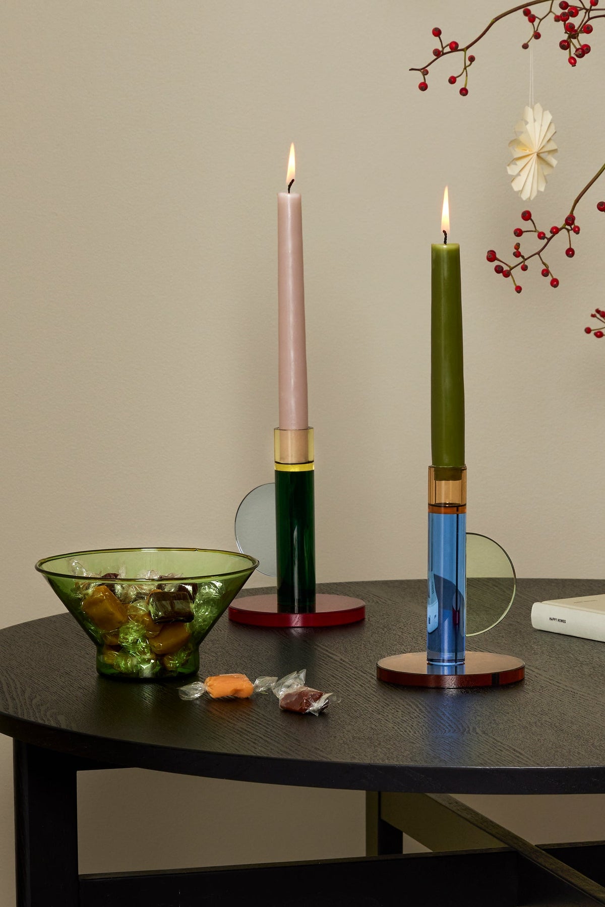 PolsterOase Möbel – Astro Kerzenhalter aus Kristallglas, Grün – Ansicht 7