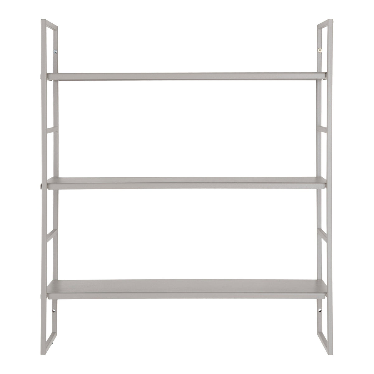 PolsterOase Möbel – Beja Shelves Regal, Stahl, grau, 3 Böden, 48 x 17 x 55 cm