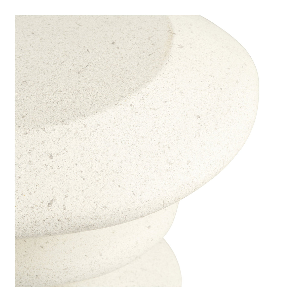PolsterOase Möbel – Blackburn Beistelltisch aus Fiberclay, Weiß, 43 × 39 × 45 cm – Ansicht 2