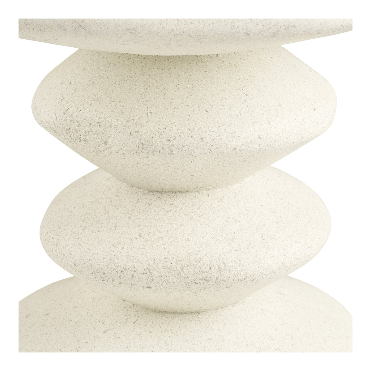 PolsterOase Möbel – Blackburn Beistelltisch aus Fiberclay, Weiß, 43 × 39 × 45 cm – Ansicht 3