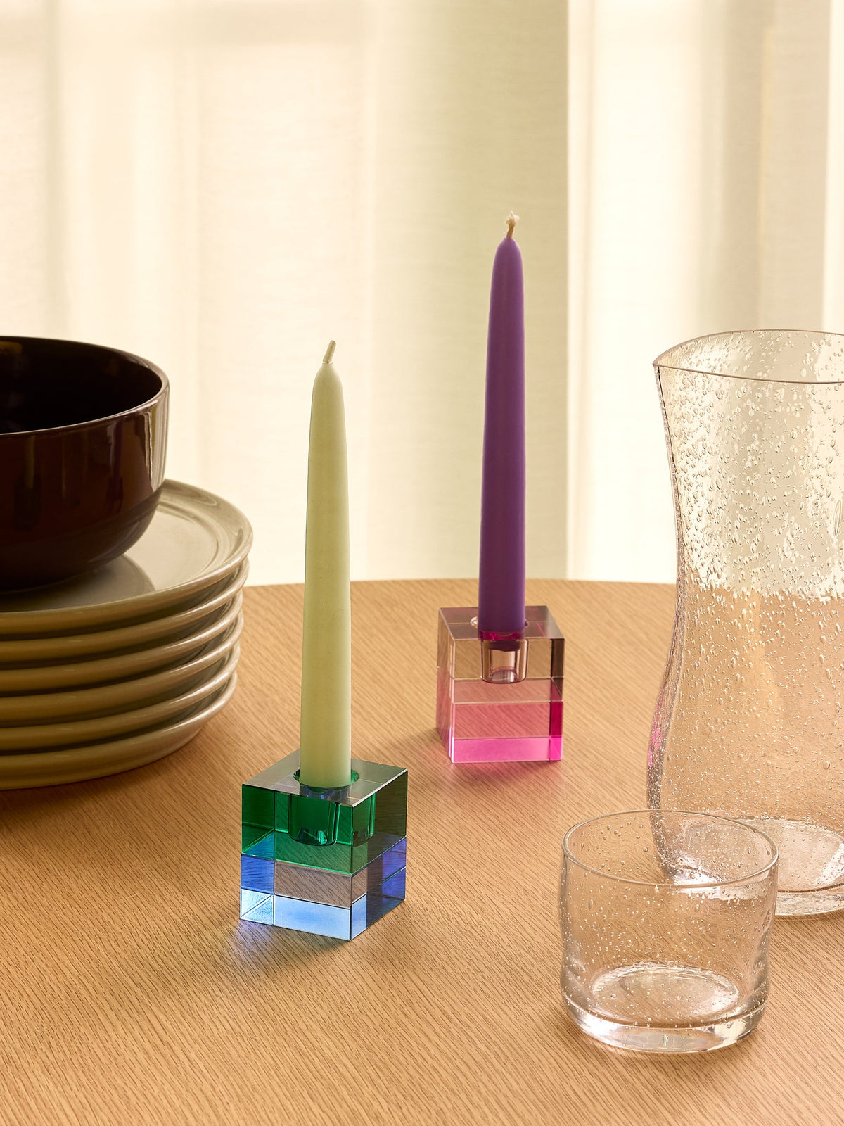 PolsterOase Möbel – Block Kerzenhalter aus Kristallglas, 2er, Set – Ansicht 7